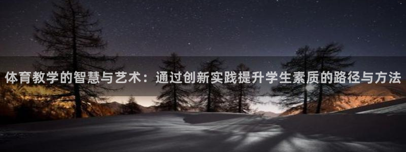 必一体育登录APP下载：体育教学的智慧与艺术：通过创新实践提